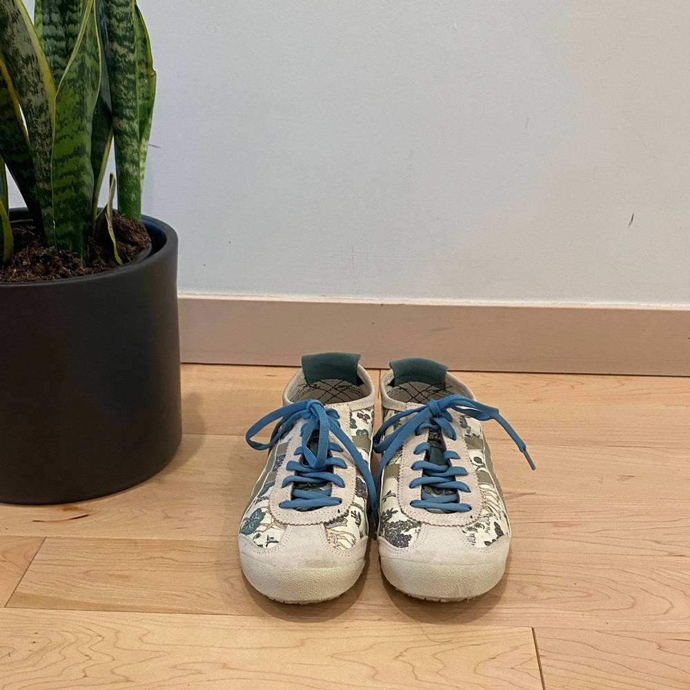 Onitsuka Tiger by Asics Teal and Cream Sneakers